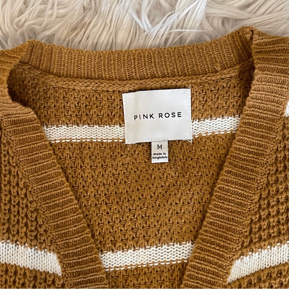Pink Rose | Striped Cardigan - Picture 3 of 13
